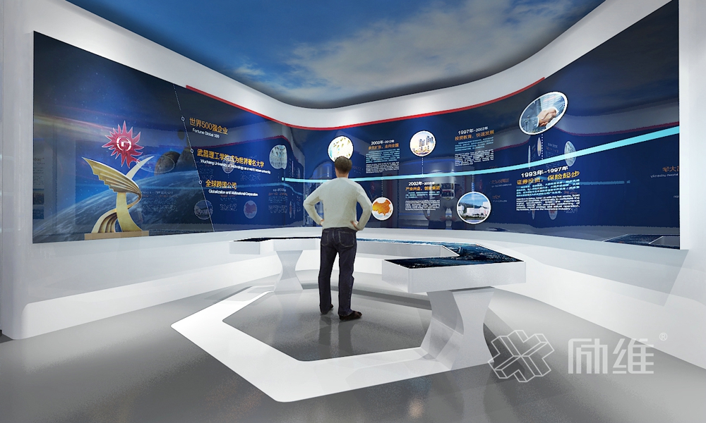企業(yè)數(shù)字展廳設(shè)計(jì)布局，裝修材質(zhì)的特性！