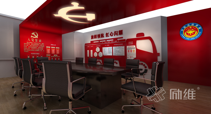 鄂州葛店公安消防黨建活動(dòng)室展廳